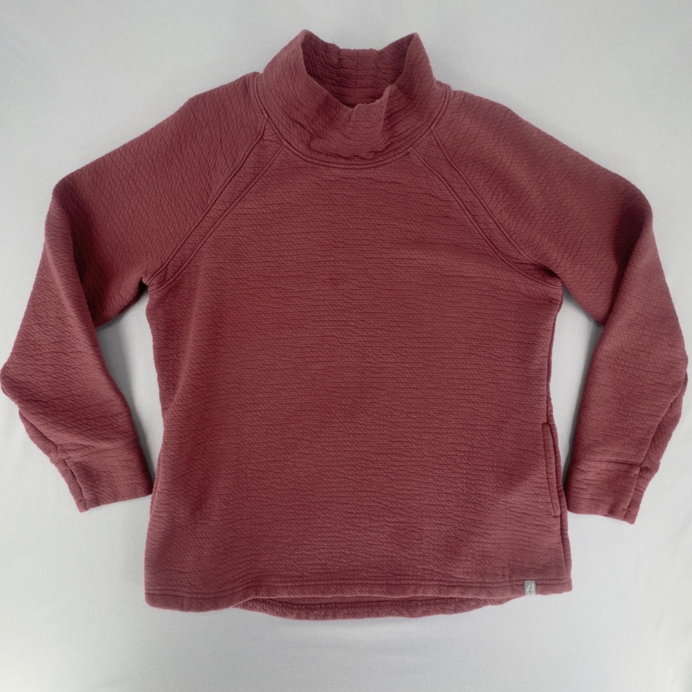 L.L.Bean Ridgeknit Pullover Women's XL Rose Pink Mock Neck Primaloft Outdoor